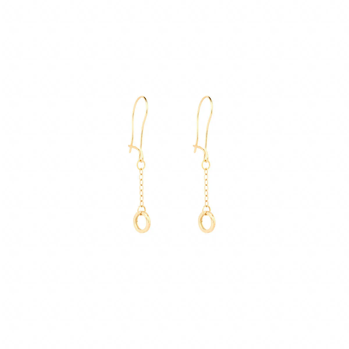 گوشواره تک حلقه دایره تخت کد EMOH137