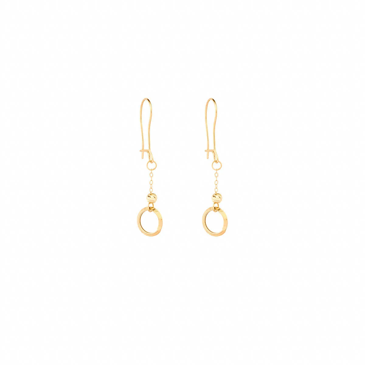 گوشواره تک حلقه دایره گوی کد EMOH139