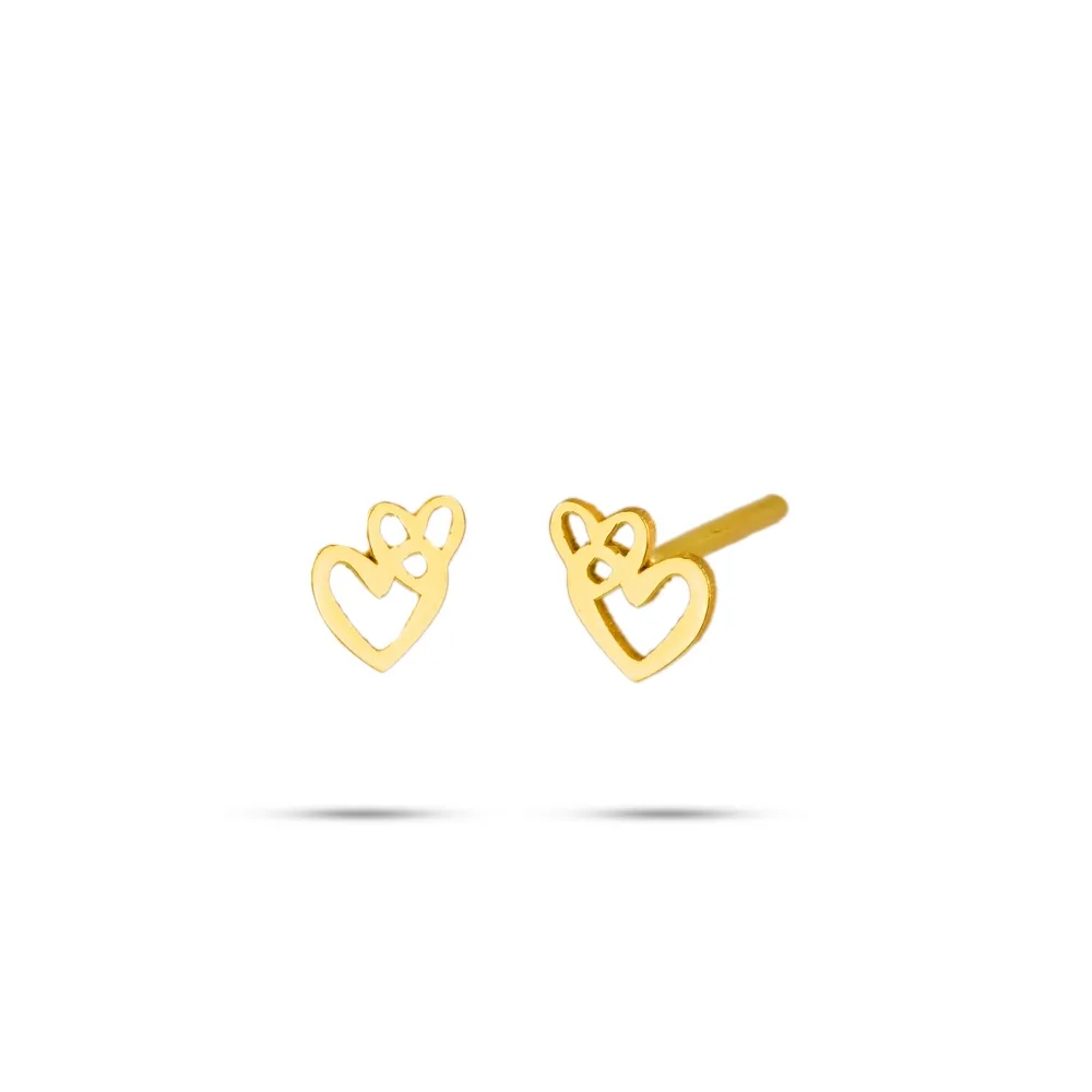 گوشواره دو قلب کد EM525