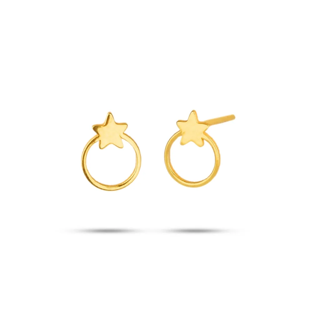 گوشواره دایره ستاره کد EM541